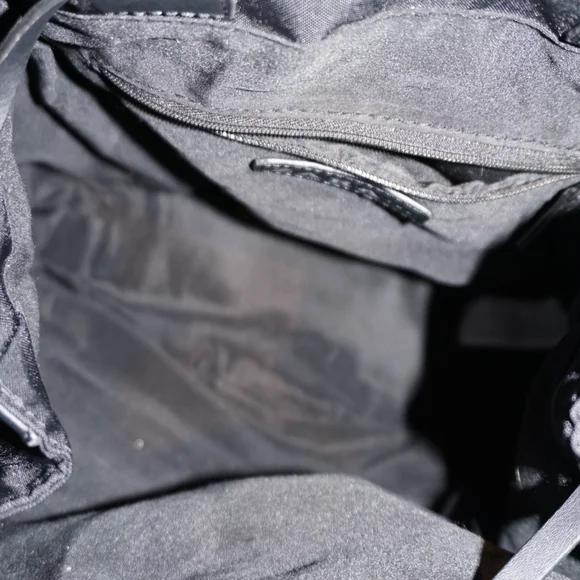 Zara Black Rucksack Backpack (Flap + Drawstring) - Picture 7 of 8